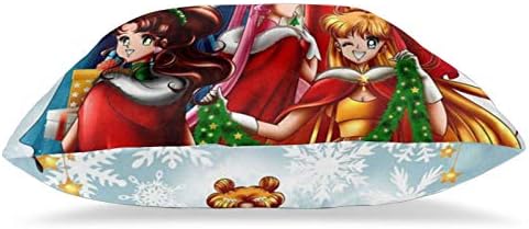 Merry Sailor Moon Pillow Covers Set of 2,Square Soft Throw Pillow Cover Case Cushion for Home Decor Sofa Bedroom Car 18 x 18 inch