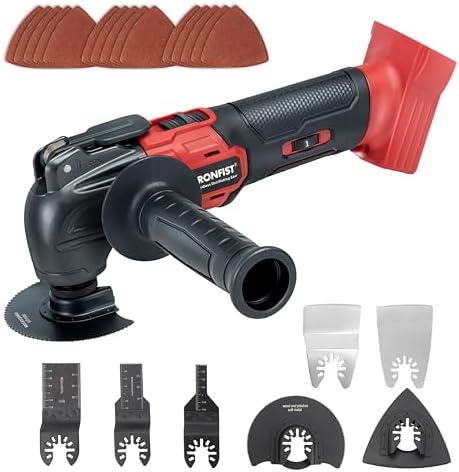 IRONFIST Cordless Oscillating Tools Compatible with MILWAUKEE M18, 6 Speed 8000-20500RPM, Brushless Motor Cordless Multi-Tool for Scraping, Sanding,Cutting Wood (BATTERY NOT INCLUDE)