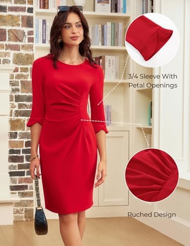 GRACE KARIN Work Dresses for Women 3/4 Sleeve Sheath Business Dress