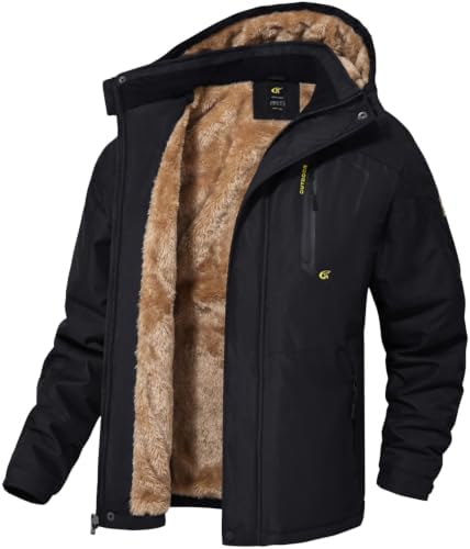 QPNGRP Mens Waterproof Ski Snowboard Jacket Winter Windproof Snow Coat