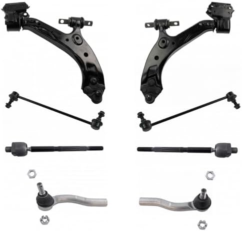 TRQ Front Steering and Suspension Kit Tie Rods Control Arms Ball Joints
