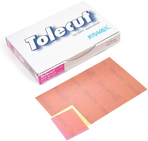 Tolecut PSA 8-Cut Block Sanding Sheets, Pink K-1500, 191-1523, 25 Sheets