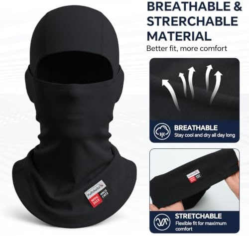 Fullsheild FR Balaclava CAT2 7oz Flame-Retardant Cotton Face Mask, NFPA2112