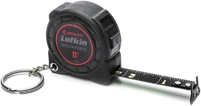 Lufkin - Tape,Keychain,Black Blade,1/2" X8' (L1108B)