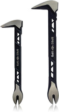 Spec Ops Tools Nail Puller Cats Paw Pry Bar, High-Carbon Steel, for Woodworking & Remodeling, 8, 10 Inch Combo Pack