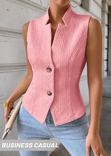 Mina Self Women's Sleeveless Sweater Vest,Knit Stretchy Dressy Casual Top