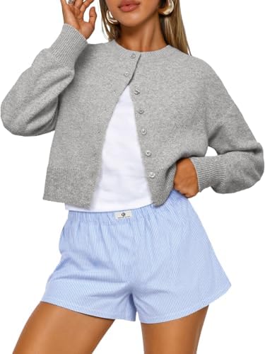 Trendy Queen Cropped Cardigan Sweaters for Women Fall Fashion Clothes 2026