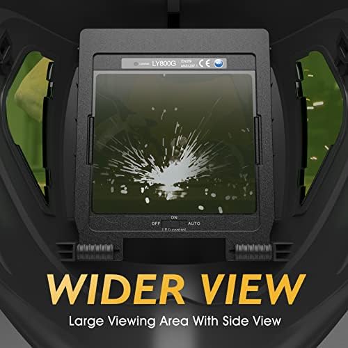 TOOLIOM Auto-Darkening True Color Welding Helmet with LED Work Light