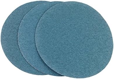 Starcke 5 inch Sanding Discs Hook and Loop Round Sand Paper Disc 120 Grit, 50 Pack Blue Zirconia with Aluminum Oxide No Hole Hook and Loop Sanding Discs, Sandpaper Auto Body for Wood and Metal