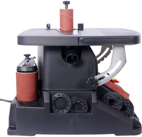 Oscillating Belt and Spindle Sander, 500W 2 in 1 Woodworking Machine with 5 Sanding Sleeves and 4x24 Belt, Efficient Dust Collection for Woodworking Projects, Furniture Finishing, DIY Projects