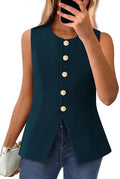 BTFBM Suit Vest Tops For Women Sleeveless Blazer Work Wear