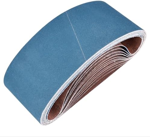 4 x 24 Inch Zirconia Sanding Belts, 12Pcs 3Each of 40/60/80/120 Grits