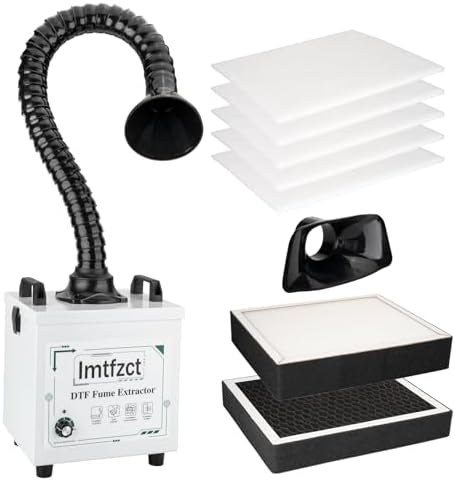 Solder Fume Extractor, DTF Smoker Purifier, 100W, Low-Noise, 3-Stage Filters Adjustable Speeds With A Hose For DTF meachine