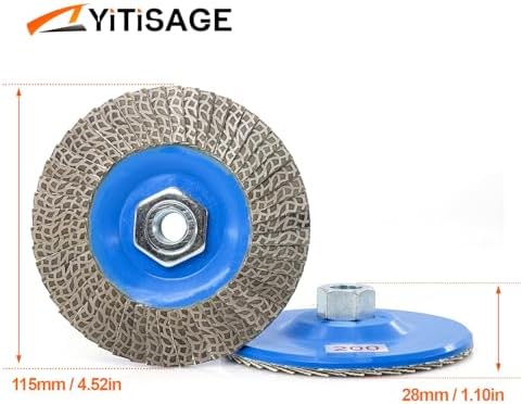 4.5" Diamond Flap Disc,Plastic Back Grinding Wheel for Marble,Ceramics,Sander Tile,Stone,Glass,Concrete(Grit 200-1pc)