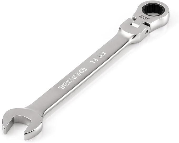 TEKTON 14 mm Flex Head Ratcheting Combination Wrench | WRC26414 | 12-Point