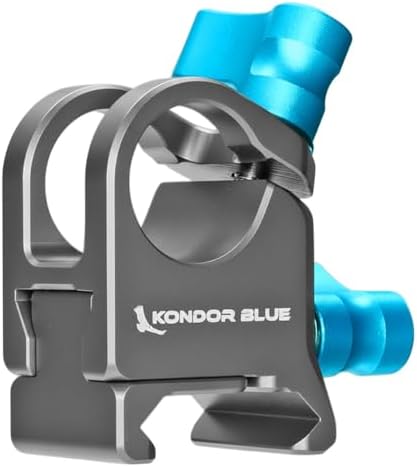 KONDOR BLUE | 15mm Rod Parallel NATO Clamp | Quick Release NATO Mount, Spring Safety Stop, Low Profile, Locks a 15mm Rod Parallel to a NATO Rail | Space Gray