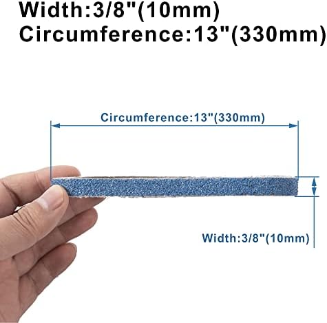 3/8 x 13 Inch Zirconia Sanding Belts, 40PCS Assorted Grits (#40/#60/#80/#120), for Metal Polishing, Rust Removal, and Woodworking