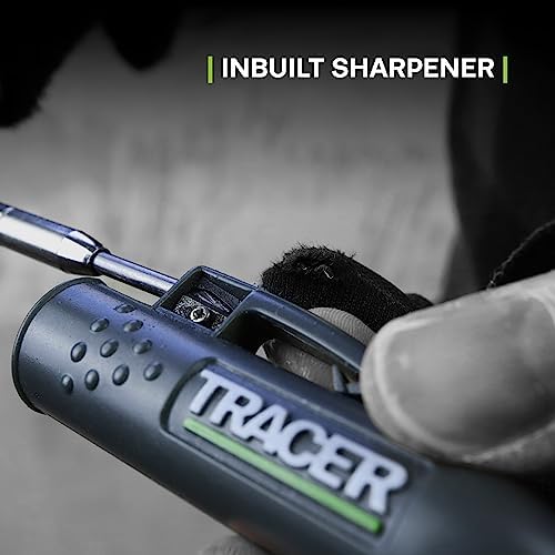 Tracer Mechanical Carpenter Pencils Set with Replacement Lead (6 Pack) - Construction Pencil with Site Holster - All In One Marking Kit for Carpenter Tools Contractor Pencils - AMK1