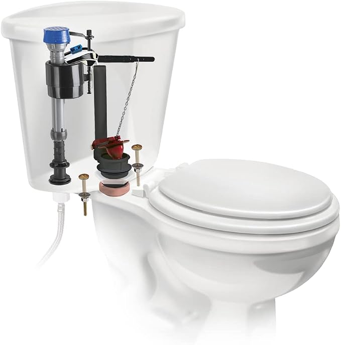 Fluidmaster 400ARHRKP10 PerforMAX Universal High Performance All in One Repair Kit for 2-Inch Flush Valve Toilets, Easy Install | Fluidmaster 400H-002 Performax Universal Toilet Fill Valve High Performance Tank and Bowl Water Control