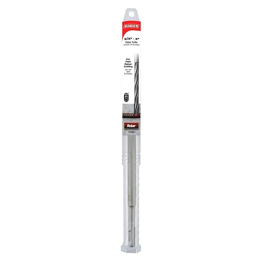 Diablo SDS-Plus Rebar Cutter for Cutting Rebar and Steel in Concrete - 9/16" Diameter, 12" Length, 5" Working Length - DMAPLRC1030