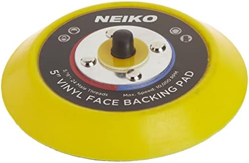 NEIKO 30261A 5” Sanding Pad with Vinyl PSA Backing, 5/16” Arbor with 24 Thread Mounts, 10,000 RPM, Sanding Pads are Ideal for Orbital and Dual Action Sander
