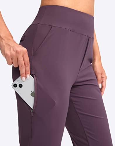 YYV Women's Golf Pants High Waist Stretch Ankle Pants with Pockets