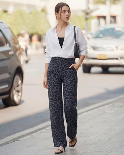 G4Free Yoga Pants for Women Wide Leg Pants with Pockets High Waisted