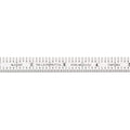 Starrett Full Flexible Steel Rule with Satin Chrome Finish, Quick Reading, and Inch Graduation - 6R Graduation, 6" Length, 1/64" Thickness - C306R-6