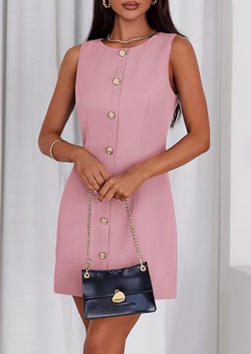 PRETTYGARDEN Women Business Casual Cocktail Work Short Dress