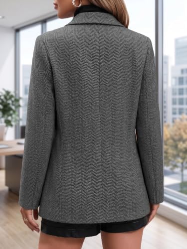 Mina Self 2026 Women's Fall Plaid Blazer Houndstooth Jacket Business Casual