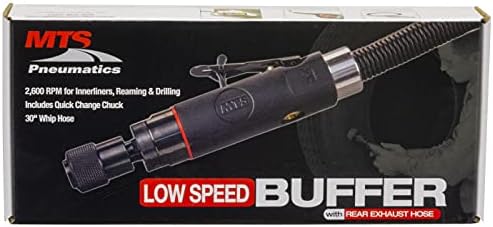 MTS 31679 Heavy Duty Low Speed Buffer for Buffing Rubber Innerliners Tire Repair Tool with Exhaust Hose, Maximum Free Speed 2,600 RPM, .5 HP, Requires 90 PSI Air Pressure