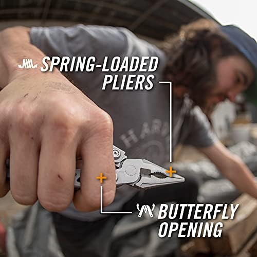 Gerber Gear Suspension-NXT 15-in-1 EDC Multi tool with Pocket Knife, Needle Nose Pliers and Wire Stripper Tools, Gifts for Men, Survival and Camping Gear, Stainless Steel (Pack of 12)