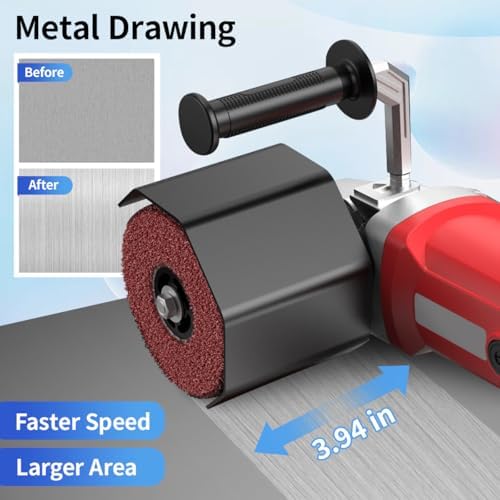 Surface Conditioning Tool, 1400W Handheld Stainless Steel Polisher, 6 Variable Speed Metal Burnishing Machine, Sander Tool with Polishing Wheels, For Metal, Stainless Steel, Plastic, Wood