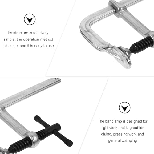 Abaodam Heavy Duty F Clamp 160x80mm Woodworking Bar Clamp Fastening Carpenter Tool Industrial Strength Workholding Device for Woodworking and Carpentry
