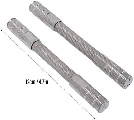 POCREATION 2-Pack Double Ended Pin Vise, Stainless Steel Manual Hand Drill Tool, 12cm/4.7in Length, for Watch Repair, Jewelry Making, Handicraft