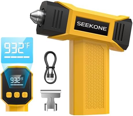SEEKONE 7.2V Cordless Mini Heat Gun 212-932℉ for Crafts, 3d printing