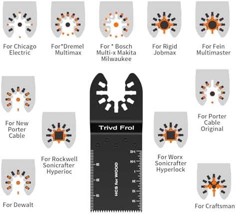 Trivd Frol 45 PCS Multi Tool Blades for Wood Nails Metal Plastics Cutting