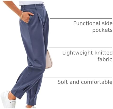 CFLONGE Womens Ankle Work Pants Trousers Casual Slacks