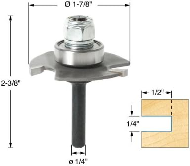 Amana Tool - 53410 Slotting Cutter Assembly 3 Wing x 1-7/8 Dia x 1/4 Shank