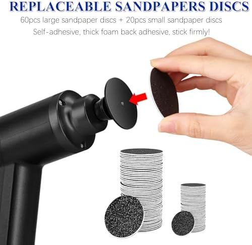 Upgraded Electric Callus Remover for Feet 4500rpm, 10 Adjustable Speeds, Professional Electric Foot Callus Remover Foot Sander Pedicure File with 2 Replaceable Heads and Sandpaper Discs