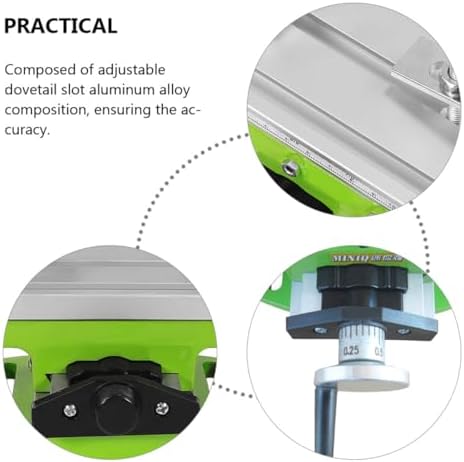 Kisangel Mini Milling Machine Drill Press Vise Bench Clamp with 2-direction Adjustable Cross Slide Table, Portable 12.2" X 3.54" Compound Workholding Device for Precision Bench Drill