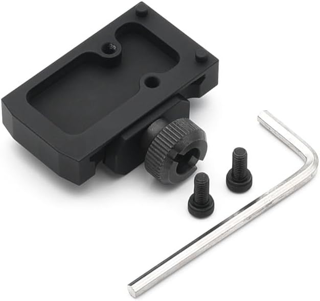 Tactical Mini ROMEO1 Red Dot Sight Mount Quick Release/Detach，Romeo 1 Optics Reflex Scopes Mounting Plate Mount Base Adapter，Fits for Standard 20mm Pic Rail Mounting，with Screws and Wrench