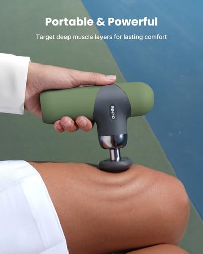 RENPHO Mini Thermal Massage Gun with Heat, Color Silicone Casing, 4 Speeds