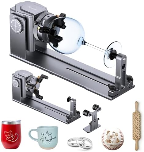 AlgoLaser 4-in-1 Y-axis Rotary Roller and Rotary Chuck for Engraving
