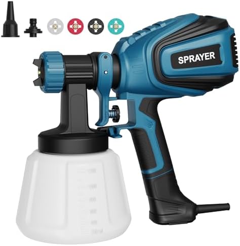 VONFORN Paint Sprayer, 700W Spray Paint Gun with 4 Nozzles & 3 Patterns