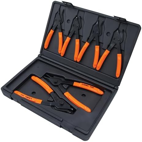 Lang Tools (3497 6-Piece Fixed Tip Combination Internal/External Snap Ring Pliers Set, Black, One Size