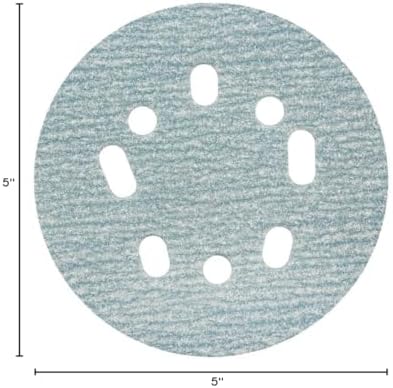 Norton 1931385 ProSand 5 in. Ceramic Alumina Hook & Loop 5 & 8 Hole UVH Sanding Disc44; 120 Grit Medium - Pack of 50