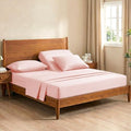 JS Sanders Collection Split Head Sheet Set 4PC Cal. King Size, Blush