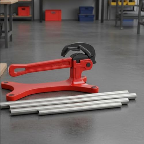 Generic Yoke Pipe Vise Heavy-Duty Portable Pipe Holding Vise Non-Skid Rubber Feet Clamping Device for Plumbers
