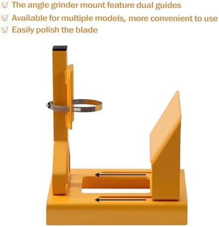 Upgraded Lawn Mower Blade Sharpener Kit, Professional Angle Grinder Stand